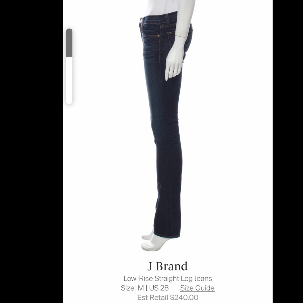 J Brand Low-Rise Straight Leg Jeans - Picture 3 of 8